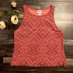 Mossimo Pink Tribal Aztec Crop Tank